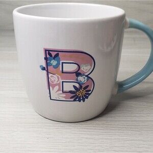Clay art 18oz mug barrel asst monogram flrl krog